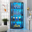Vitrine de coin avec lumières DEL multicolores