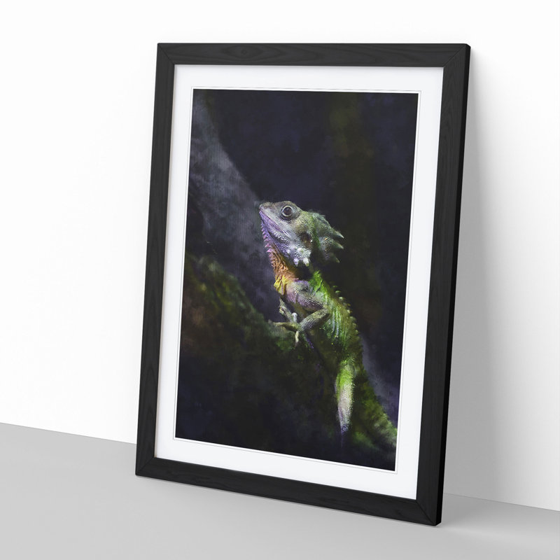 Boyds Forest Dragon - Picture Frame Painting, 36cm H x 27cm W x 2cm D, Black