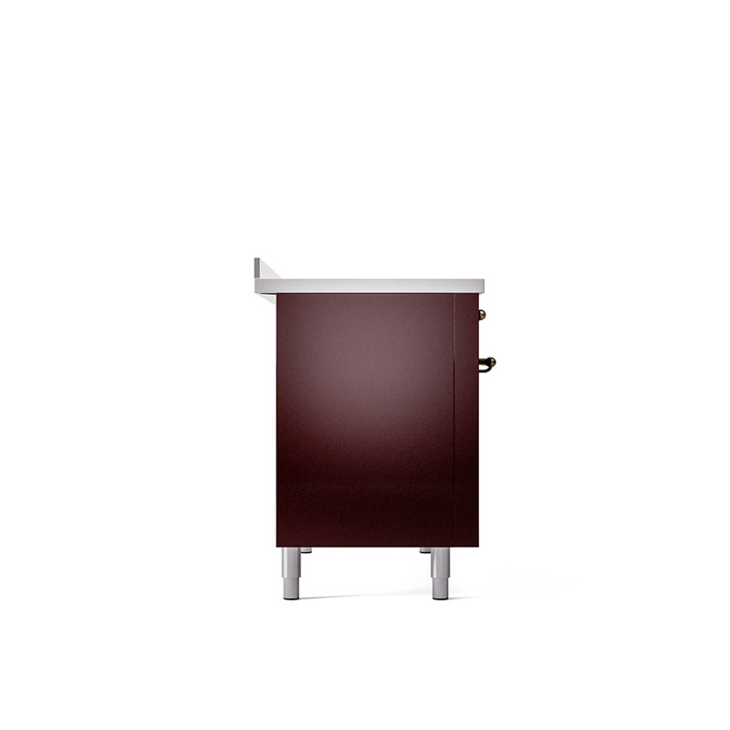 ILVE Nostalgie II 48 in Induction Range, Burgundy/Bronze
