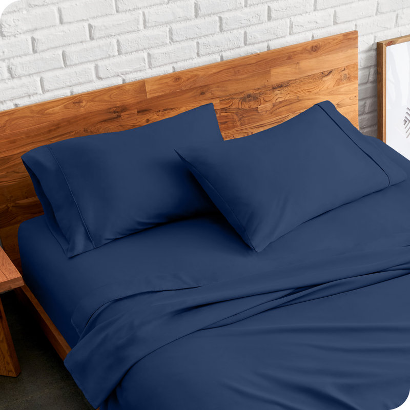 Soft Microfiber Pillowcase Set, Dark Blue, 2 King Pillowcases