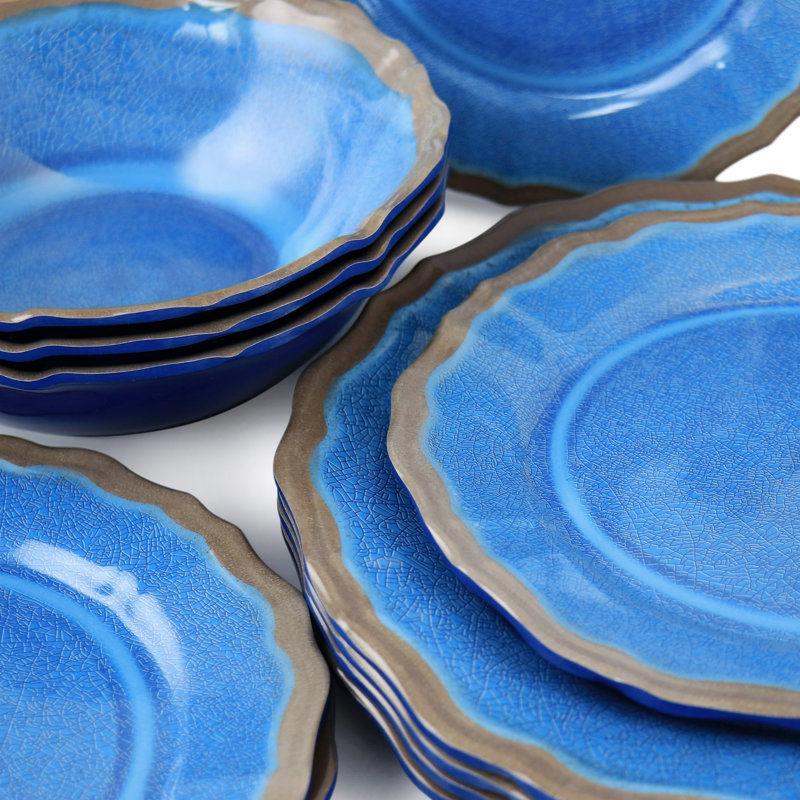 Lasette Melamine Dinnerware Set 12 Piece - Service for 4