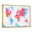 Carte du monde en rose et bleu - Impression sur toile-59283196-59365525