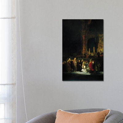 The Woman Taken In Adultery, 1644 by Rembrandt Van Rijn - Wrapped Canvas Gallery-Wrapped Canvas Giclée