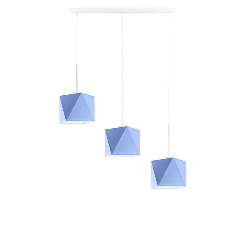 Deneise 3 - Light Kitchen Island Pendant, Blue, White