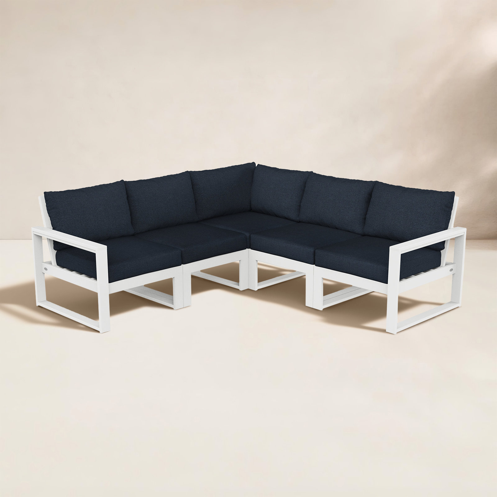 EDGE 5 - Person Seating Group with Cushions, Spiced Brown, Mahogany