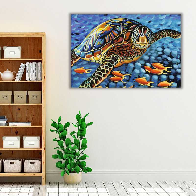 Croisière le long de I - reproduction d'art sur toile, H 20 po x l 30 po