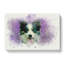 Border Collie in the Purple Flowers in Abstract - Wrapped Canvas-55316982