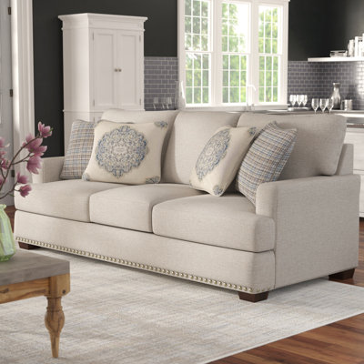Keyone 90" Recessed Arm Sofa with Reversible Cushions