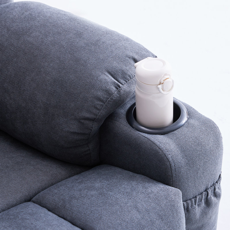 Fauteuil inclinable manuel Catherne, Gris clair