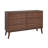 Breux Mid-Century Modern 6-Drawer Double Dresser for Bedroom, Wide Chest of Drawers, Contemporary Bedroom Furniture, 16.75" D x 52.50" W x 33" H, Cherry-54913644