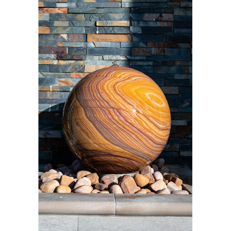 Woodley Outdoor Natural Stone Pool Fountain