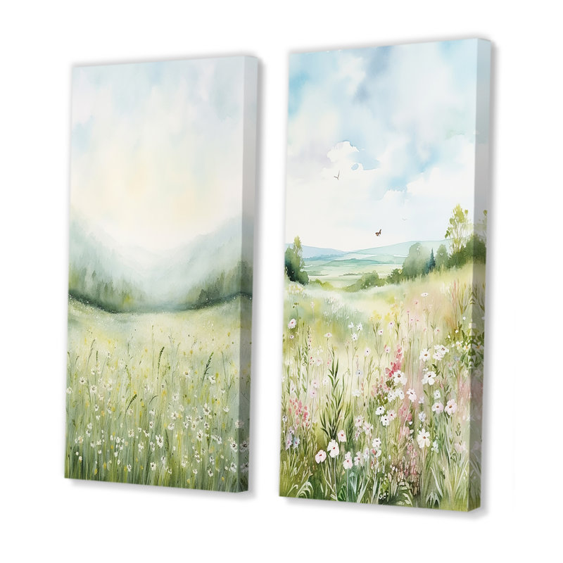 Ensemble de salon Meadow Scenery Minimalisme Serenity, H 28 po x l 25 po, Toile tendue