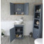 Slimline Compact 515mm Free-standing Cloakroom Vanity Unit-2062904564