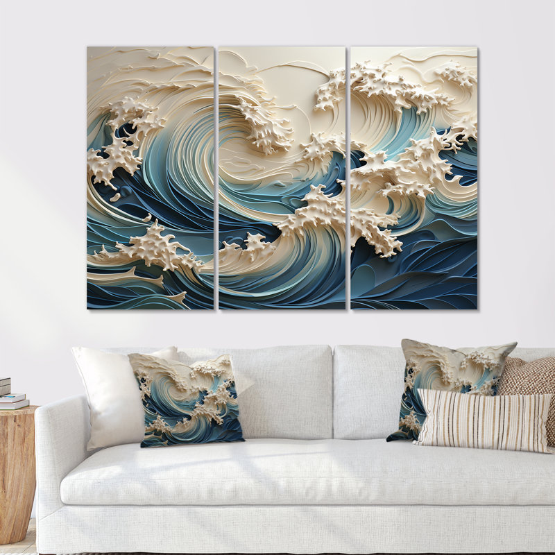Placence - ensemble de toiles côtières, Toile tendue, H 32 po x l 48 po x P 1 po