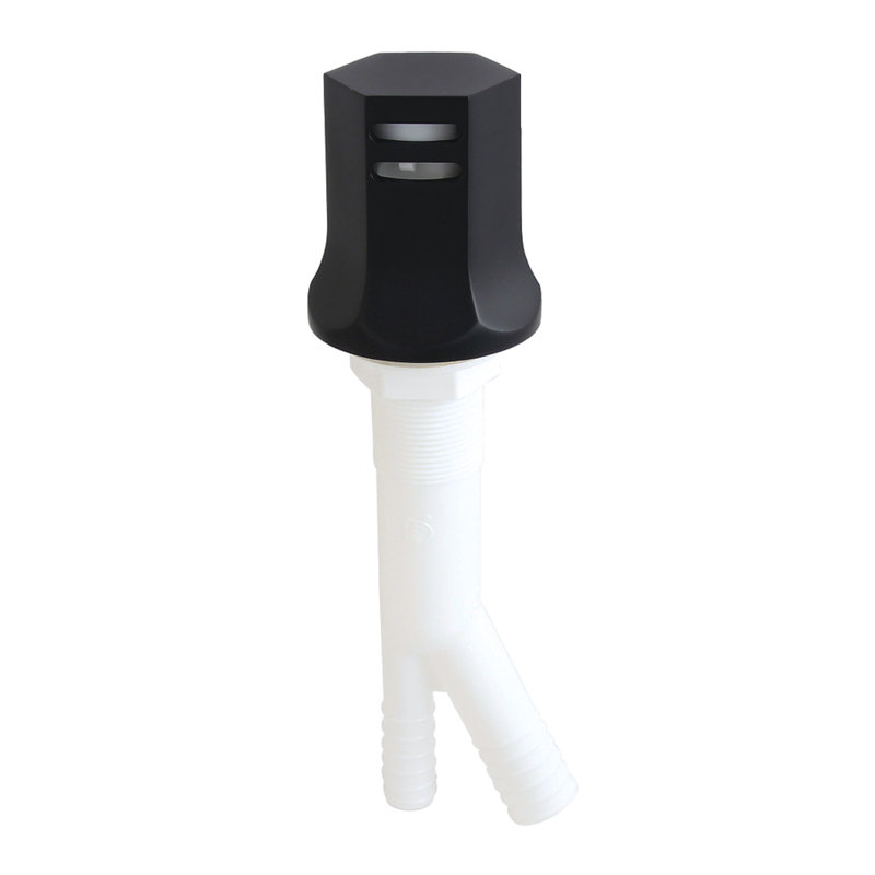 Kingston Brass Metropolitan Dishwasher Air Gap With Brass Cover, Matte Black