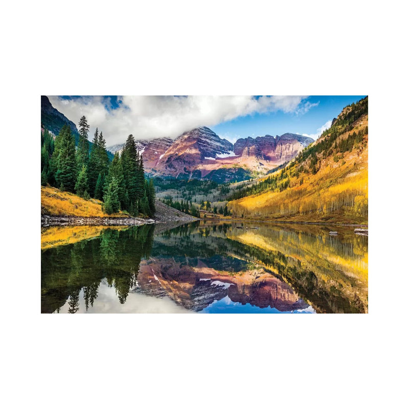 Maroon Bells, Colourado by Susanne Kremer - Print on Canvas, Wrapped Canvas, 20.32 cm H x 30.48 cm W