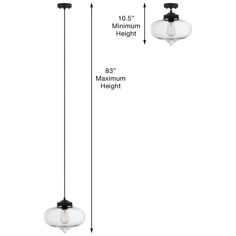1 - Light Schoolhouse Pendant