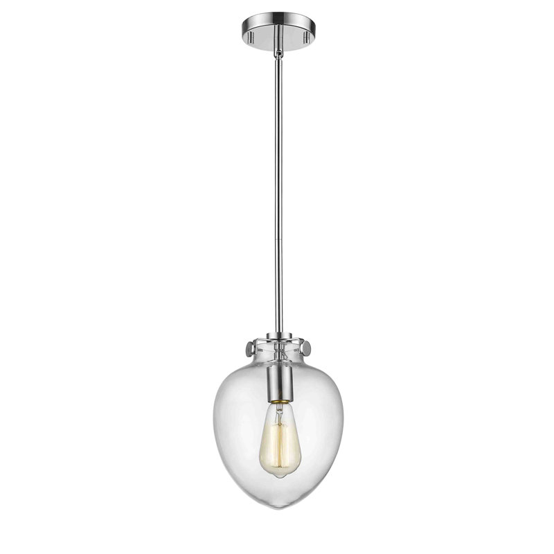 Luminaire sphère suspendu 1 lumières simple Mullenix, Chrome