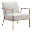 Fauteuil rembourré 25 po beige et doré