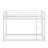 Twin Over Twin Metal Low Bunk Bed With Ladder And Full-Length Guardrails-965049661