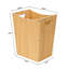 Poubelle ouverte en bois massif 2,85 gallons