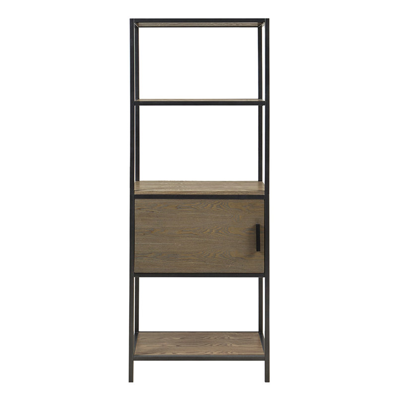 Bibliothèque à 3 tablettes avec armoire de rangement