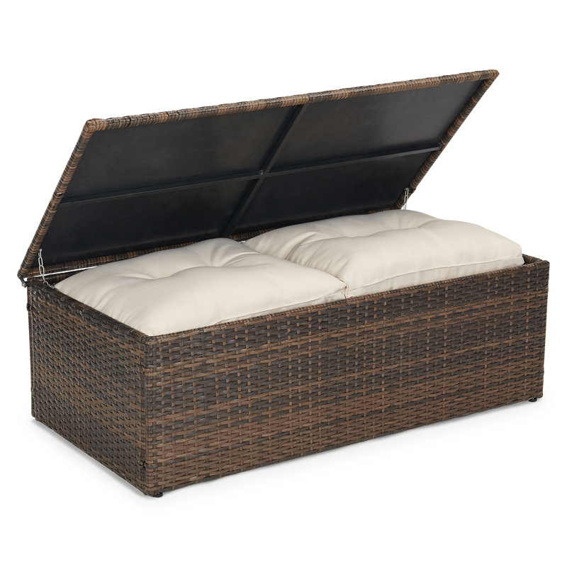 Ensemble de conversation pour 7 personnes en osier / rotin Burrill, Beige, Brun