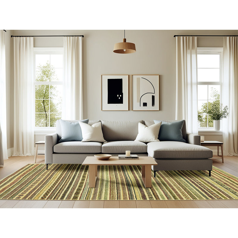 Abstract Indoor Rug, Rectangle 6' x 9'