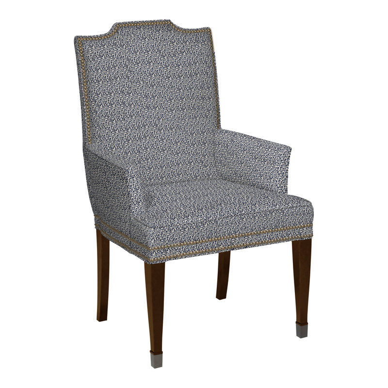 Travis By Michael Weiss Upholstered Arm Chair, Tuck Metal, Wrenn, Yes