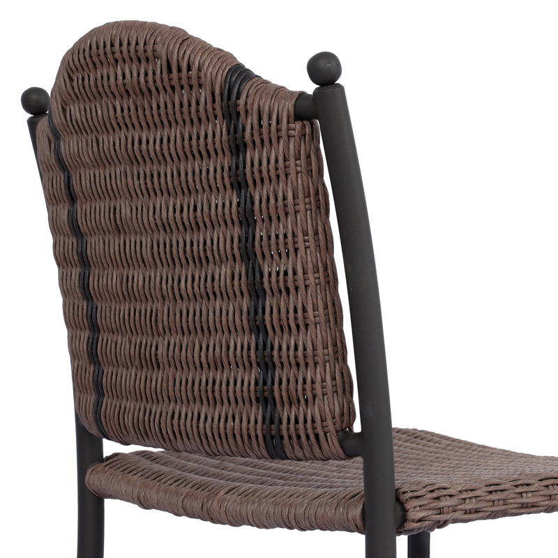 Abel Outdoor Dining Side Chair, Tanned Weave