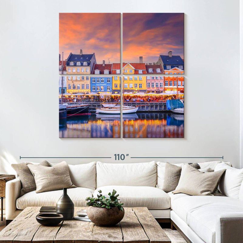 Nicci Copenhagen Charming Evening Nyhavn, 74" H x 74" W