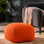 Pouf tricoté en fil de coton orange - 20,13 po x 16,69 po pour le cube de salon 16,69, pièce décorative