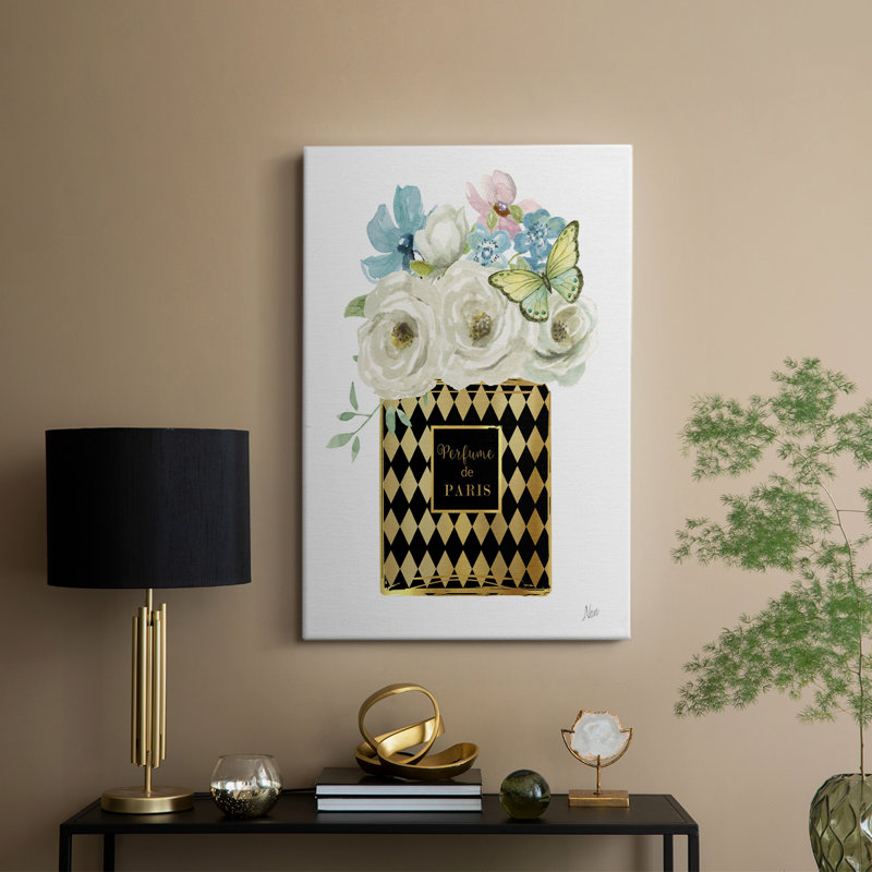 Parfum floral Harlequin - galerie Cavas sur mesure, H 27 po x l 18 po