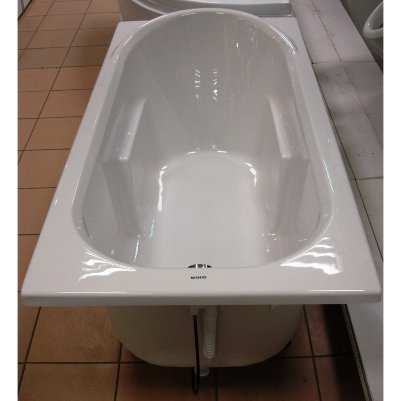 x Soaking Acrylic Bathtub, 75cm H x 155cm L x 85cm D