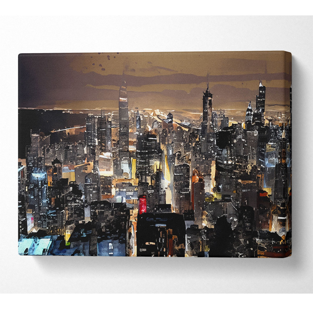 Kunstdruck Chicago Skyline Nights