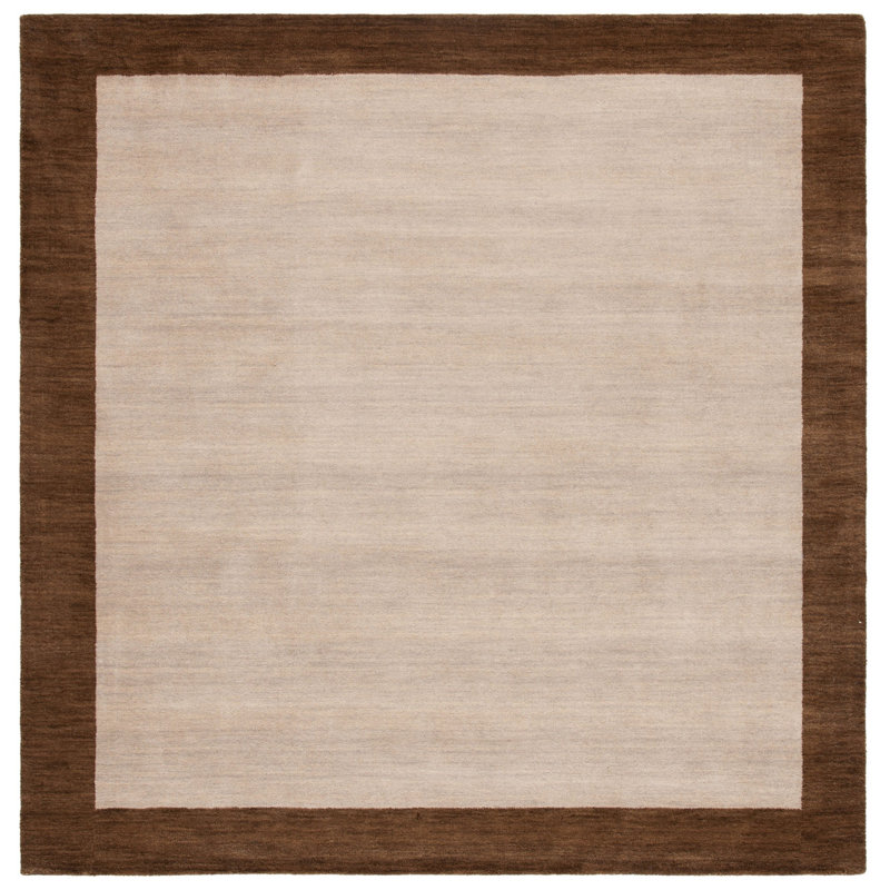 Southbury Hand Loomed Wool Solid Color Rug, Square 6'