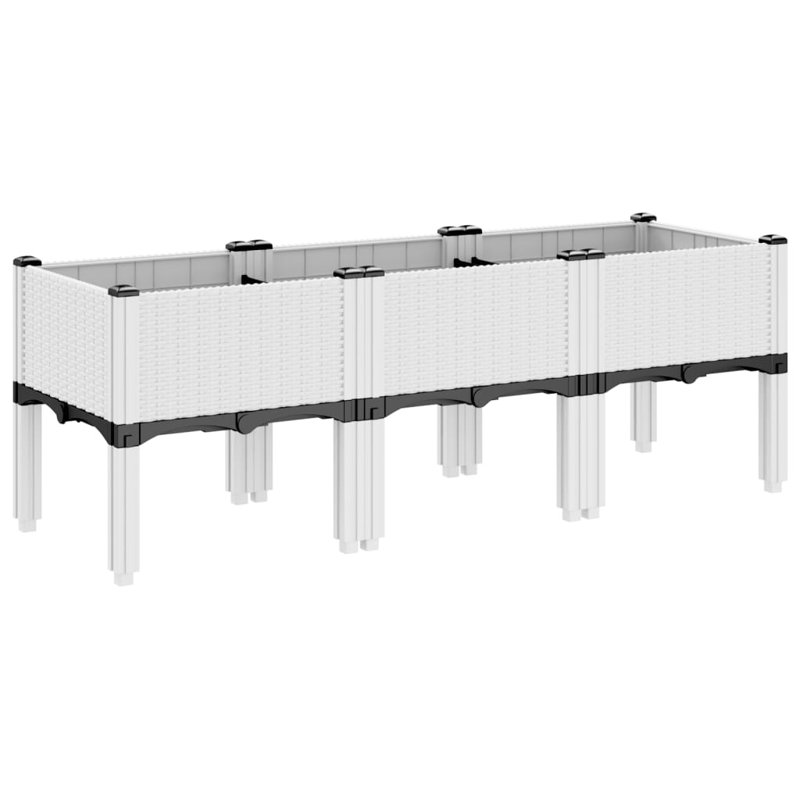 Aizzaddin Planter Box, White