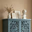 Armoire de rangement haute avec tablettes, armoire d'appoint élégante avec 2 portes et buffet polyvalent-691121124
