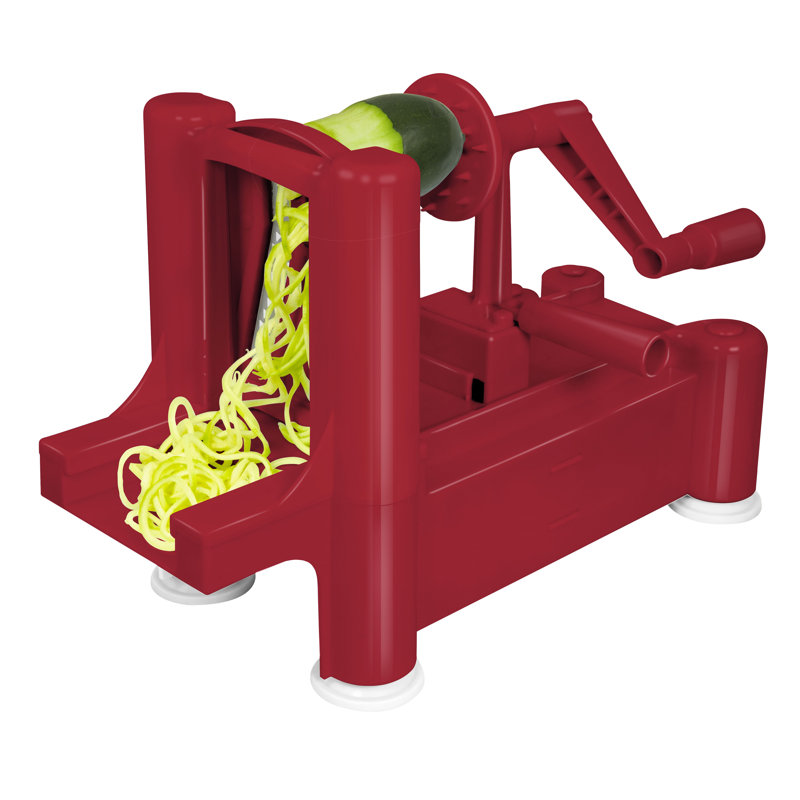 Spiralizer de tranche de fruits et de fruits-a-tige big patron, rouge