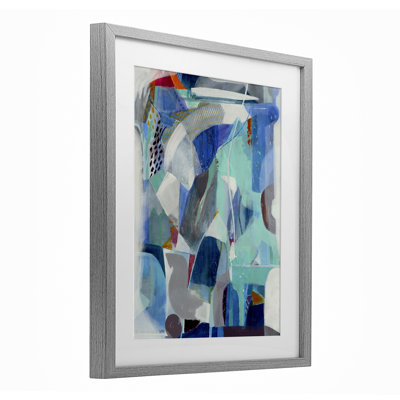 «Complex Blue Layers», reproduction sous verre encadrée, conception de Jill Martin