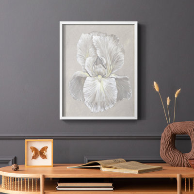 White Iris I Framed Print - Solid Wood