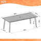 Anautica 85'' Rectangular 6 - Person Outdoor Dining Set