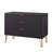 Dumbo 35" Modern Fluted Standard Dresser with 3 Drawers in Black-1756988030