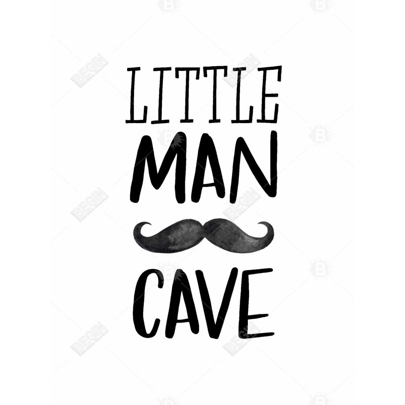 Little man cave - Toile encadrée pour une décoration intérieure élégante