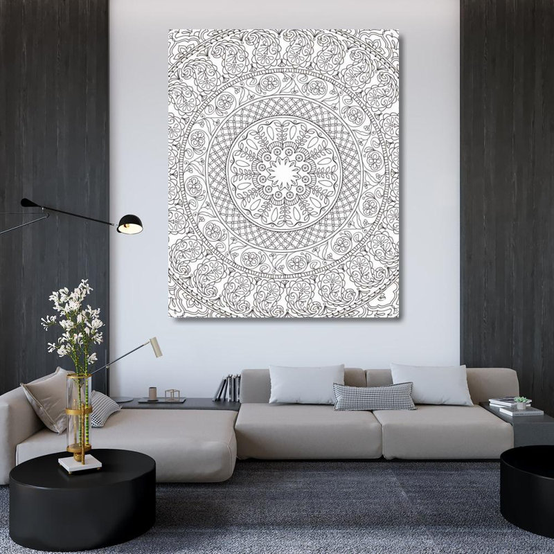 «Dakota Fields Brissonnet», art sur toile tendue par Daphne Gallery: Color My World Mandala Crop, H 44 po x l 36 po