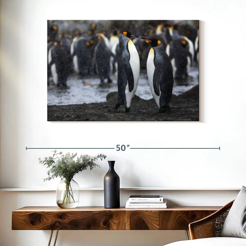 Brampt Penguin Romance, 26" H x 39" W