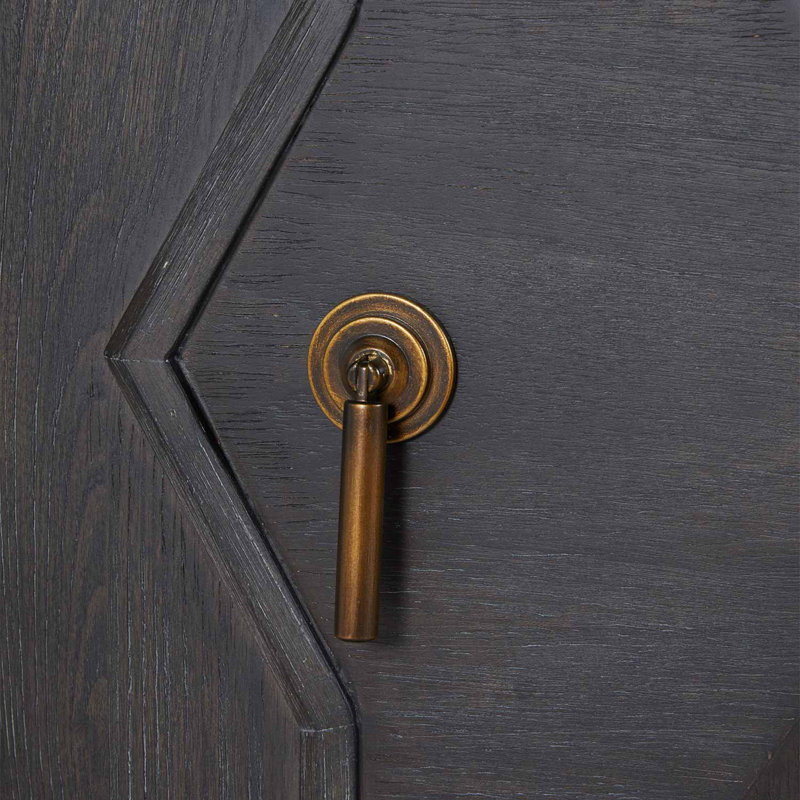 Ezekiel 2 - Door Accent Cabinet, Cerused Forest Black