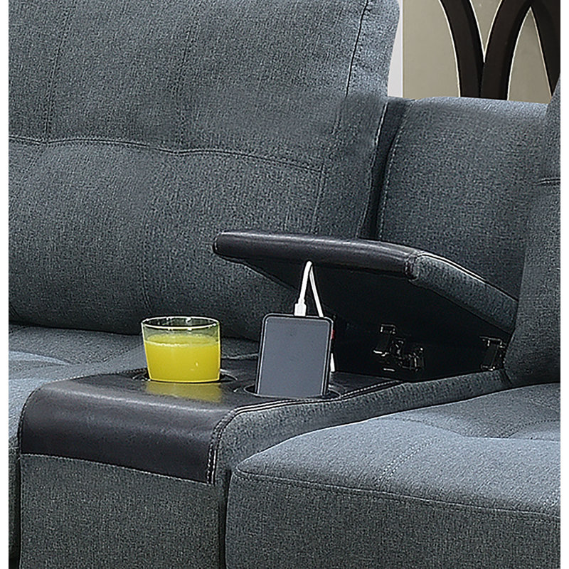 Burson Reversible Corner Sofa, Blue Grey