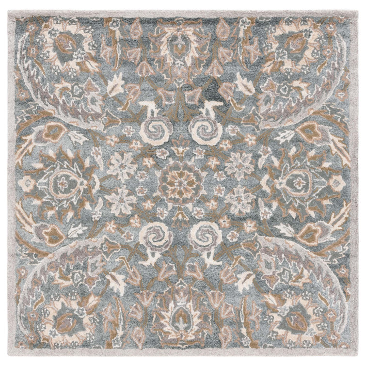 Davila Hand Tufted Viscose Floral Rug