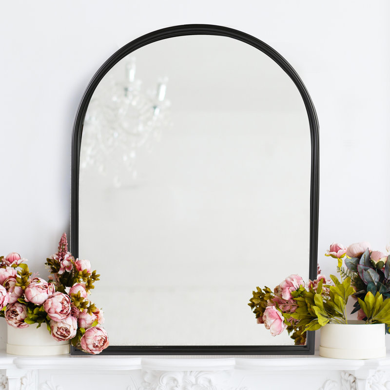 Godeleine Metal Framed Wall Mounted Accent Mirror in Black